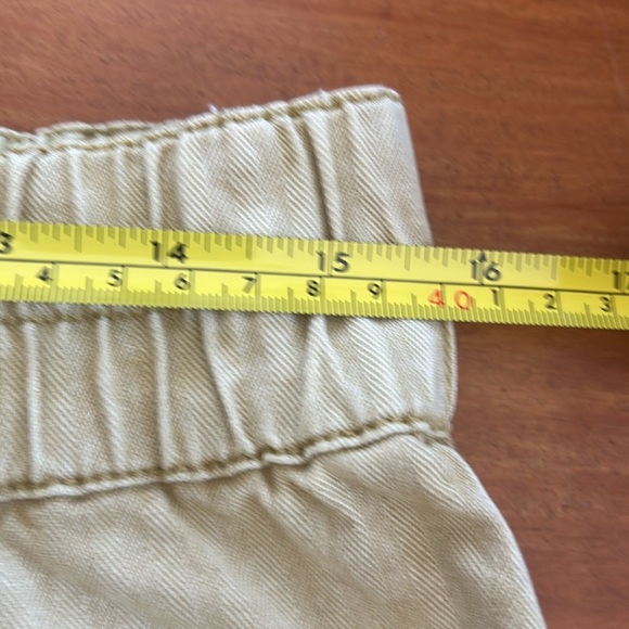 Free People Denim Wash Cargo mini skirt SZ 6 Khaki Yellow Bohemian pockets - Picture 9 of 14